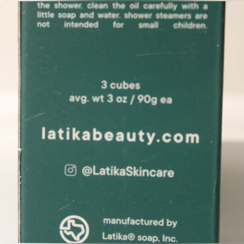 Latika Shower steamers 3 cubes - 3 ounces each oats & honey